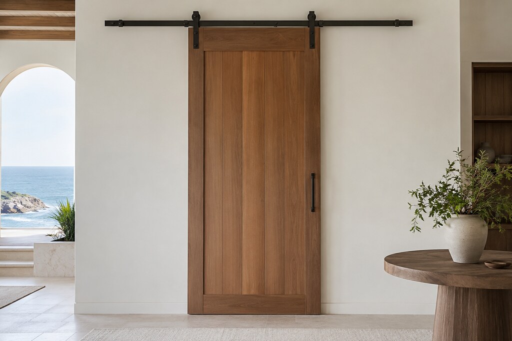Solid Spanish Cedar barn doors, custom handcrafted by Estate Millwork
