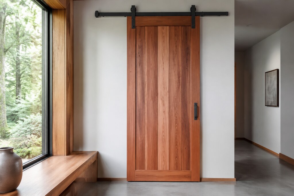 Solid Western Red Cedar barn doors, custom handcrafted by Estate Millwork