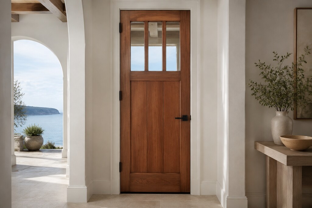 Solid Azek mission doors, custom handcrafted by Estate Millwork