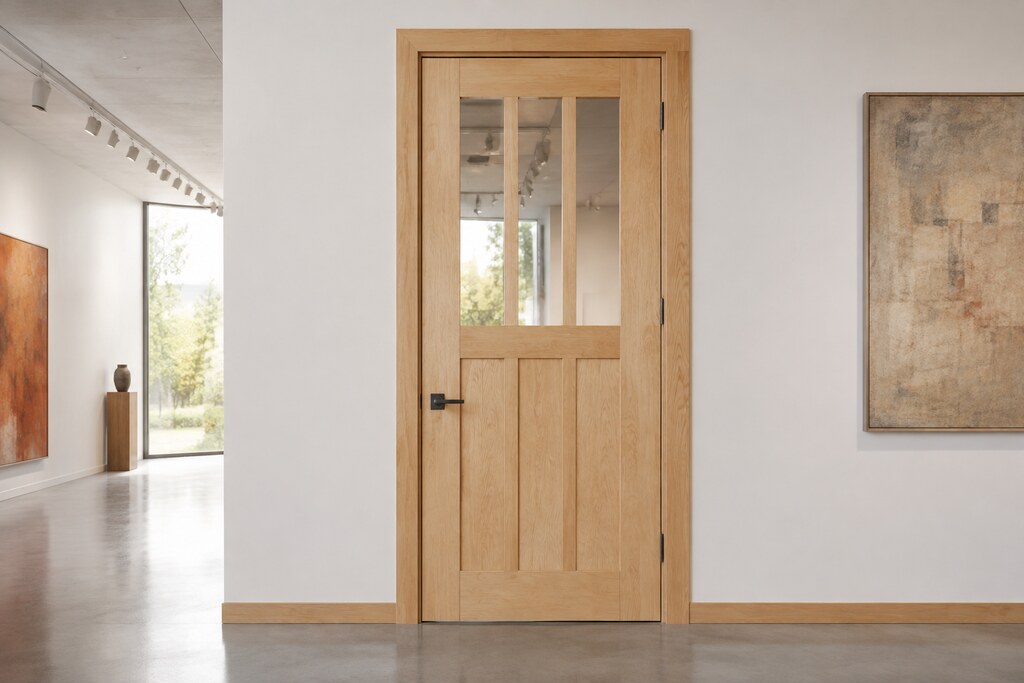 Solid Cherry mission doors, custom handcrafted by Estate Millwork