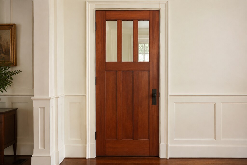 Solid Maple mission doors, custom handcrafted by Estate Millwork