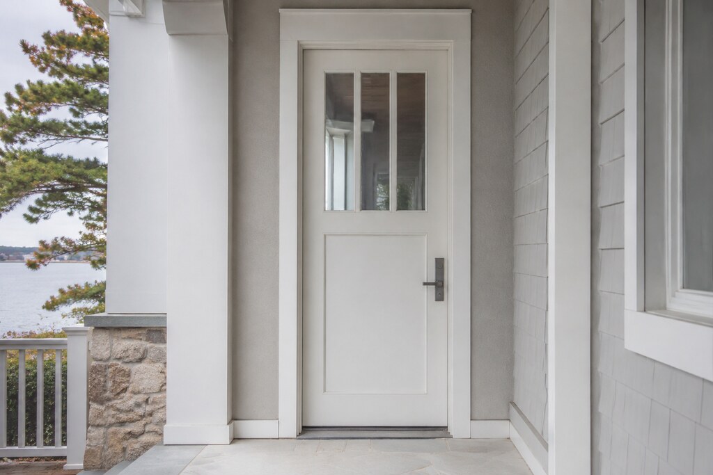 Solid Teak mission doors, custom handcrafted by Estate Millwork