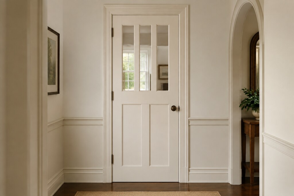 Solid White Oak mission doors, custom handcrafted by Estate Millwork