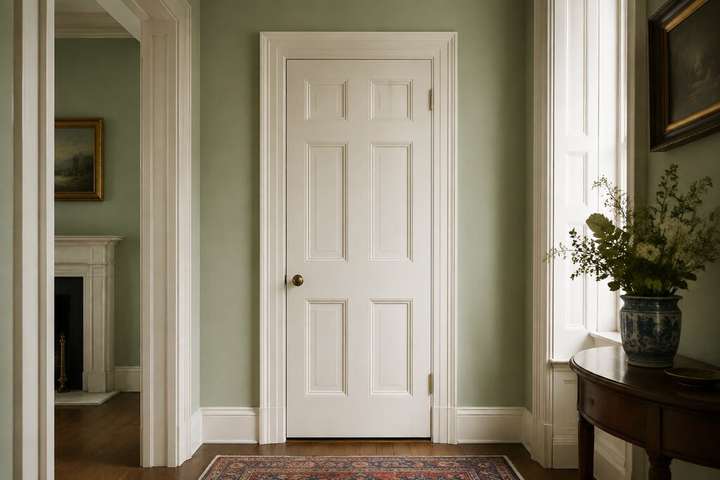 Solid Poplar raised panel doors, custom handcrafted by Estate Millwork