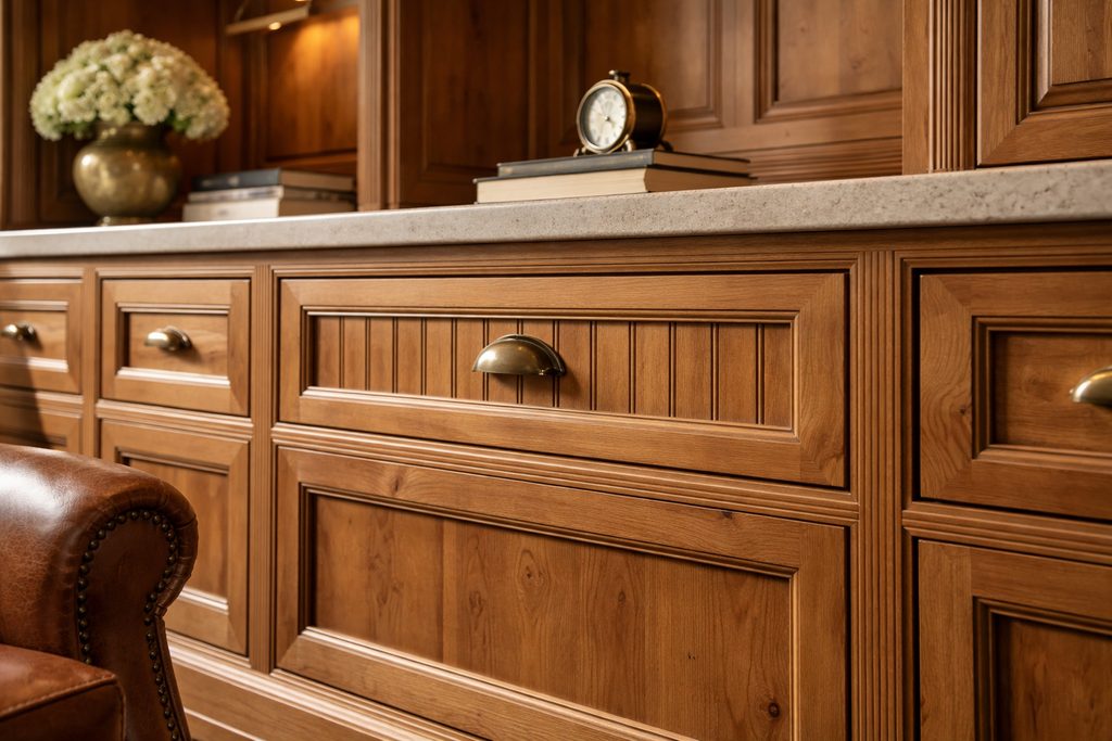 Knotty Alder Beadboard Drawer Fronts
