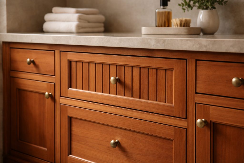 Spanish Cedar Beadboard Drawer Fronts