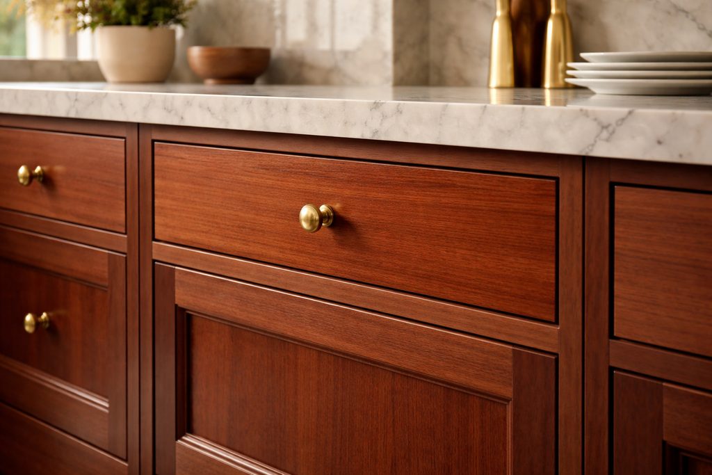 Mahogany Board Drawer Fronts