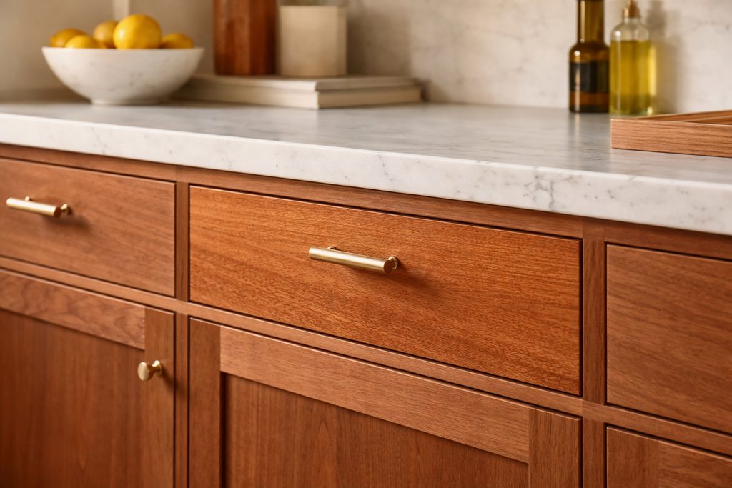 Sapele Board Drawer Fronts