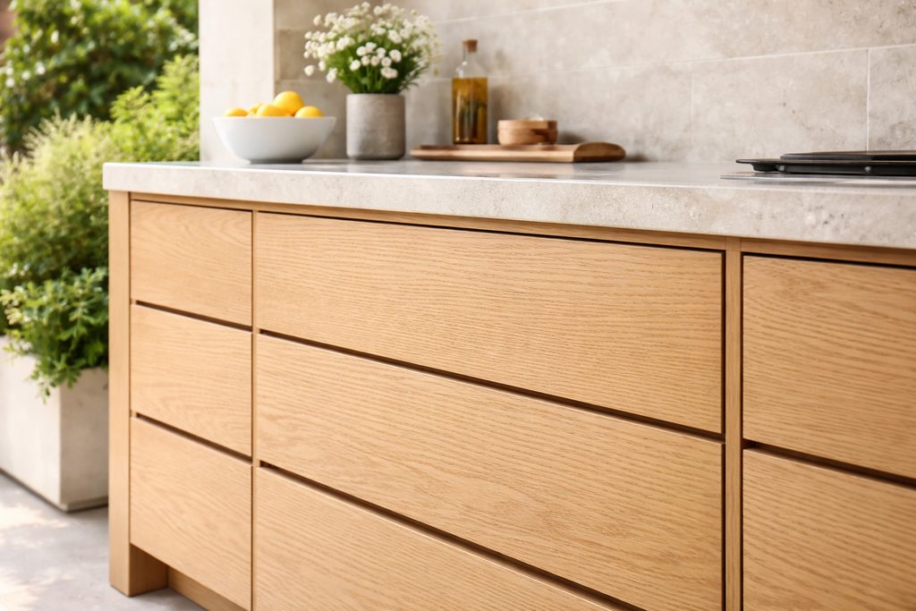 White Oak Board Drawer Fronts