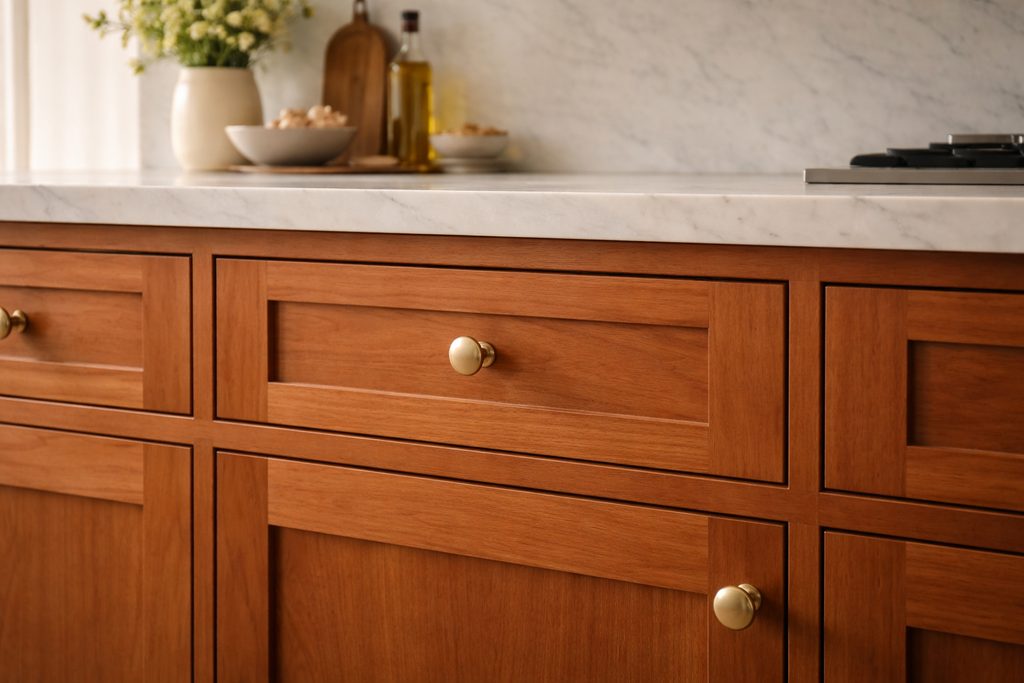 Cherry Flat Panel Drawer Fronts