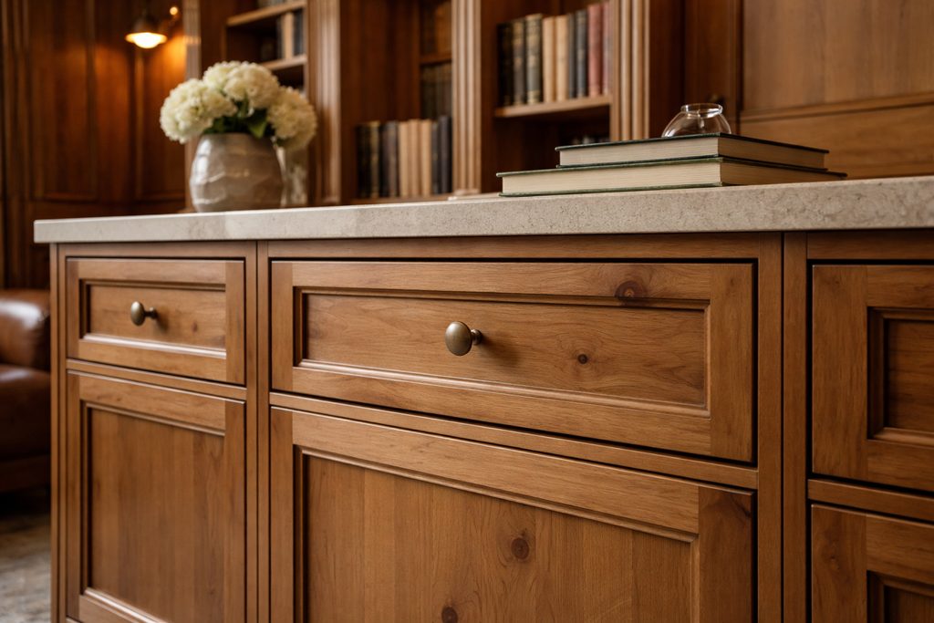 Knotty Alder Flat Panel Drawer Fronts