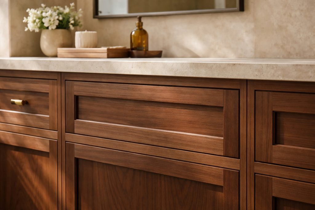 Walnut Flat Panel Drawer Fronts