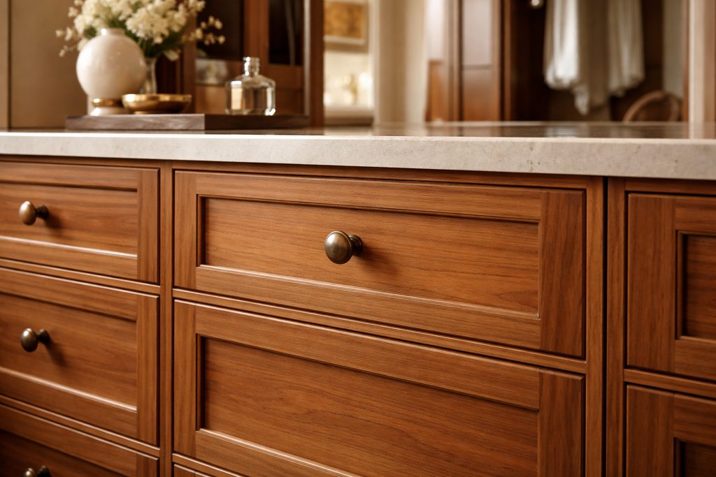 Western Red Cedar Flat Panel Drawer Fronts