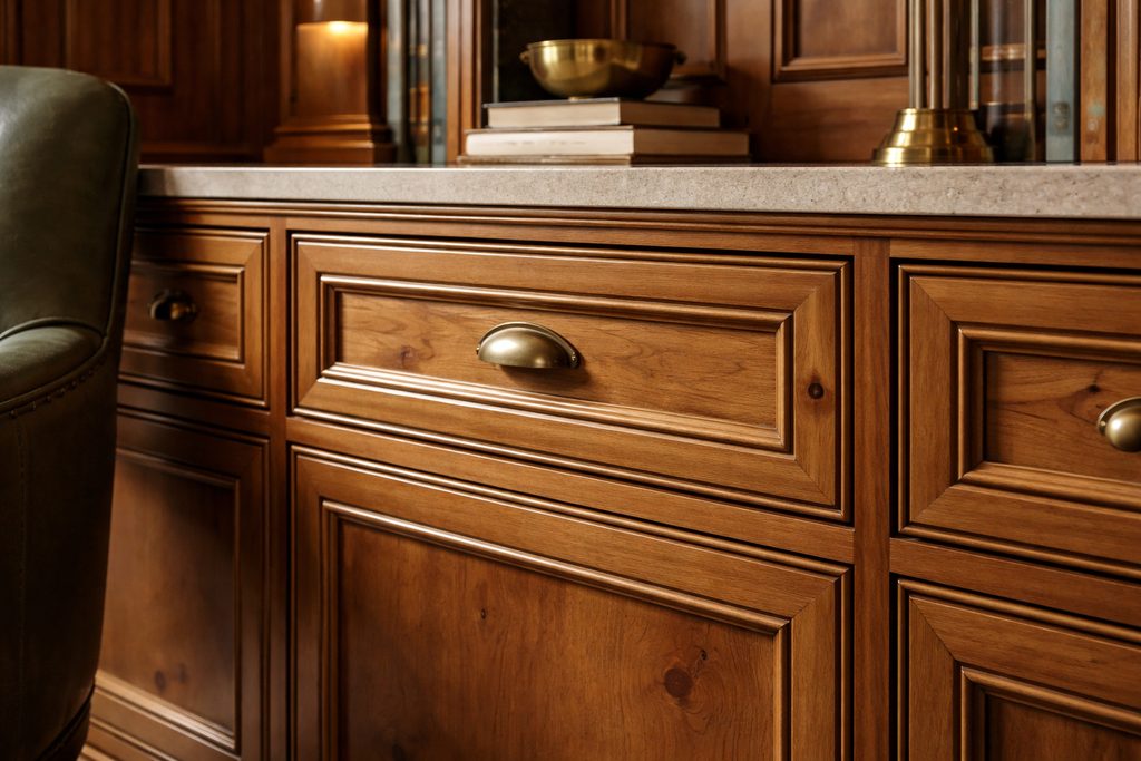 Knotty Alder Raised Panel Drawer Fronts