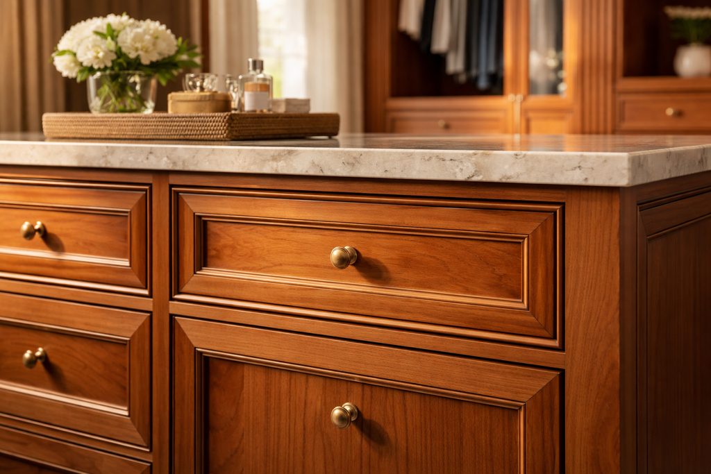 Western Red Cedar Raised Panel Drawer Fronts