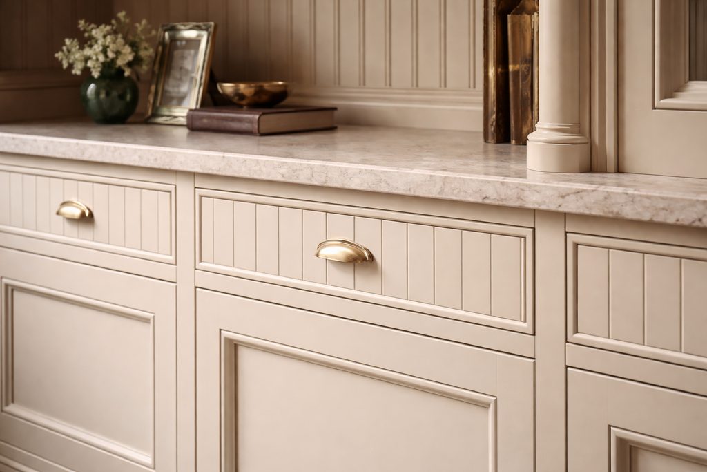 Poplar V-Groove Drawer Fronts