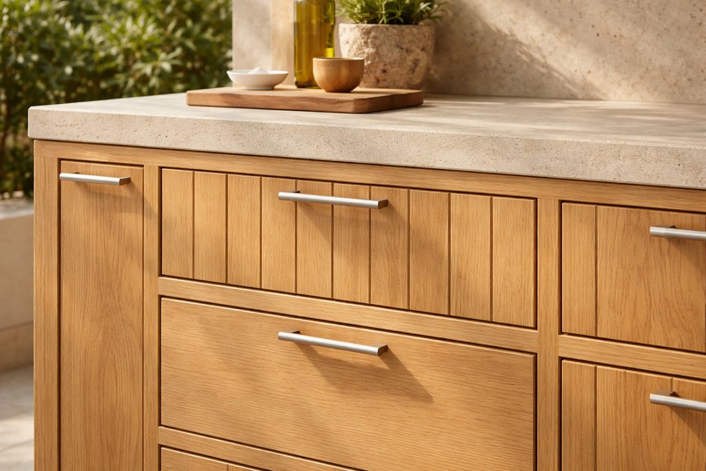 White Oak V-Groove Drawer Fronts