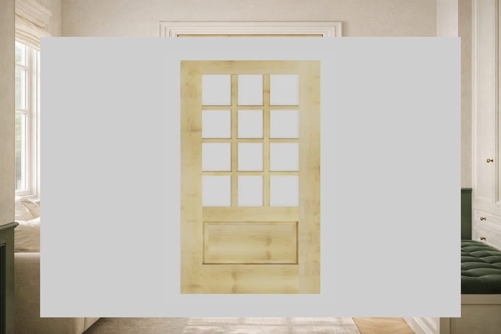 Solid Maple french doors, custom handcrafted by Estate Millwork