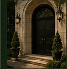 Custom solid wood exterior door handcrafted by Estate Millwork