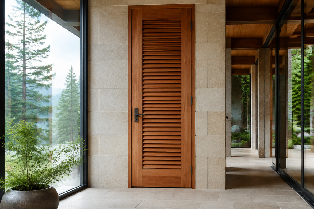 Western Red Cedar Louvered Doors