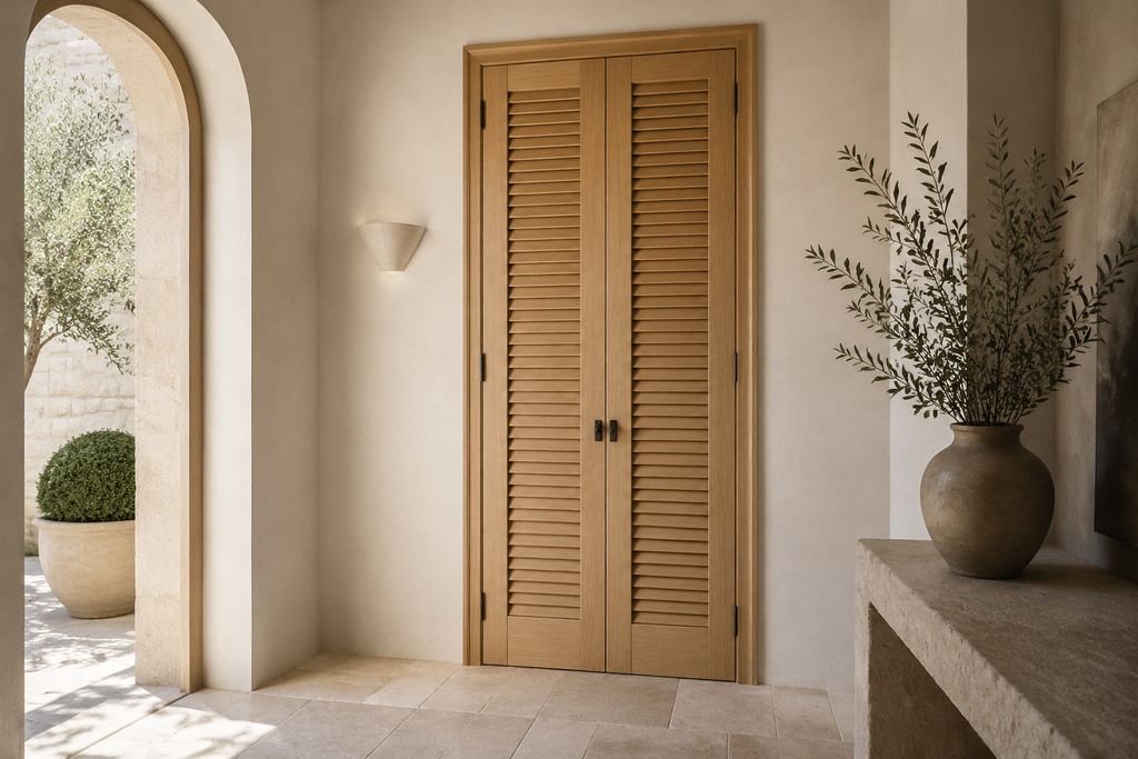 White Oak Louvered Doors