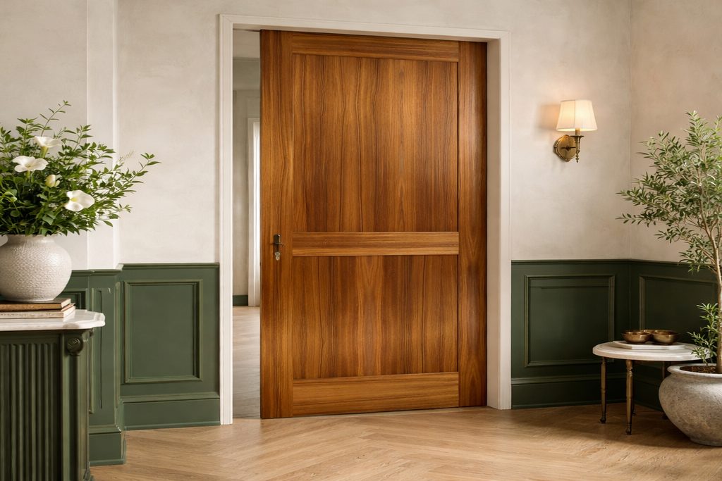 Teak Pocket Doors