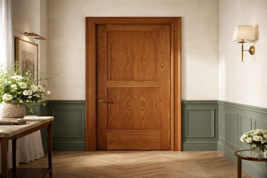 Red Oak Flat Panel Doors
