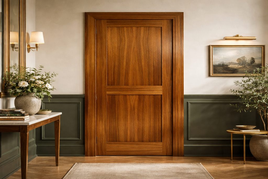 Teak Flat Panel Doors