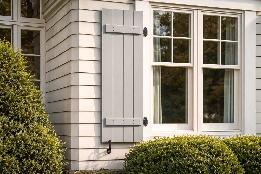 Sapele Board And Batten Shutters