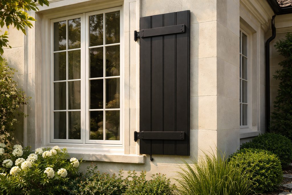 Teak Board And Batten Shutters