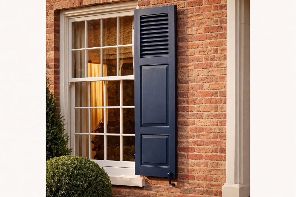 Red Oak Combination Shutters