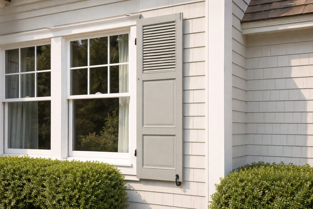 Walnut Combination Shutters