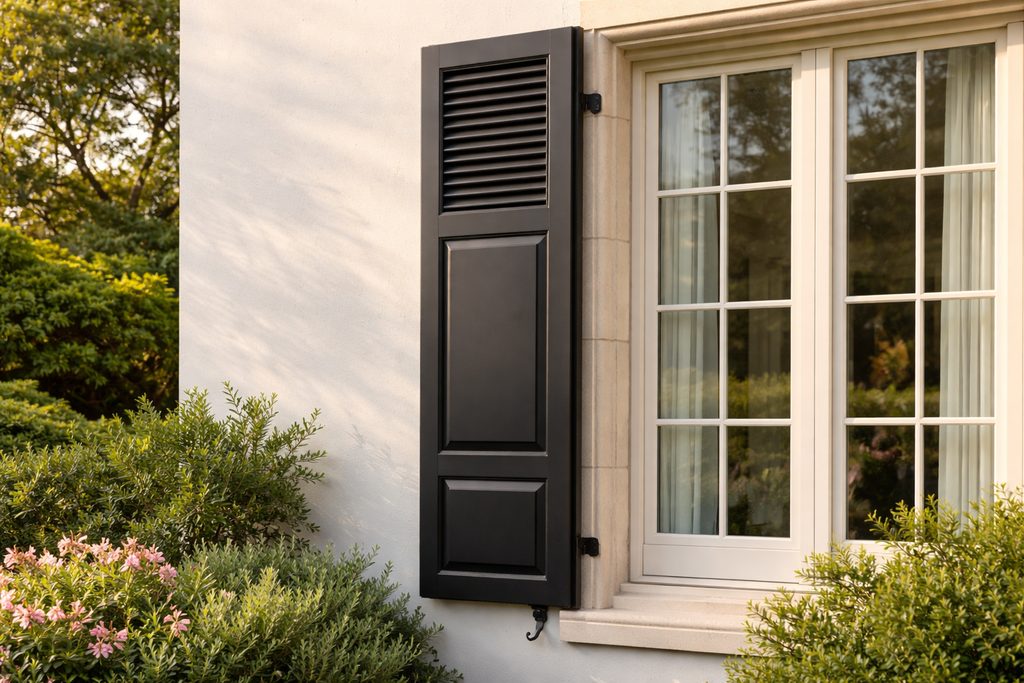 White Oak Combination Shutters