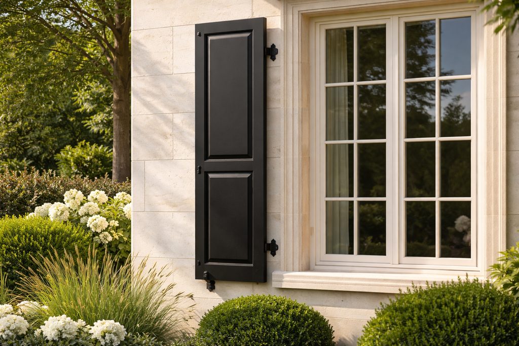 Mahogany Flat Panel Shutters