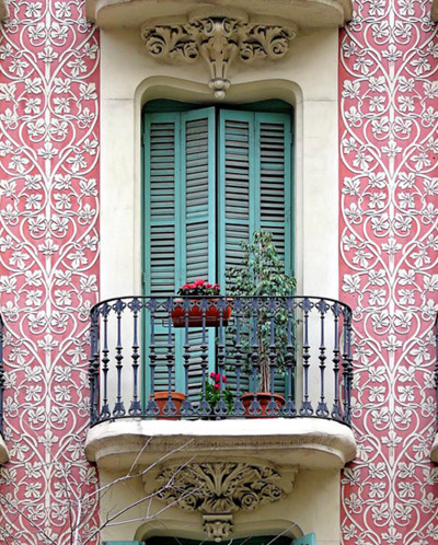 Folding Louvered Shutters on Balcony