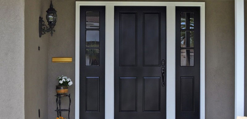 Bold Black Front Entry Door