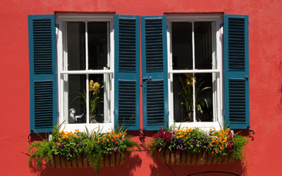 Exterior Wooden House Shutters