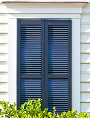 Closed Louvered Shutters