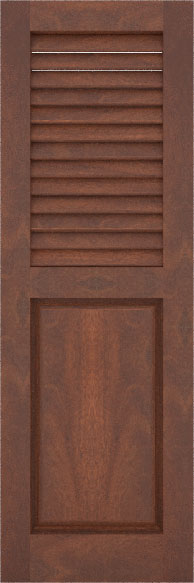 Custom Sapele Exterior Wood Shutters