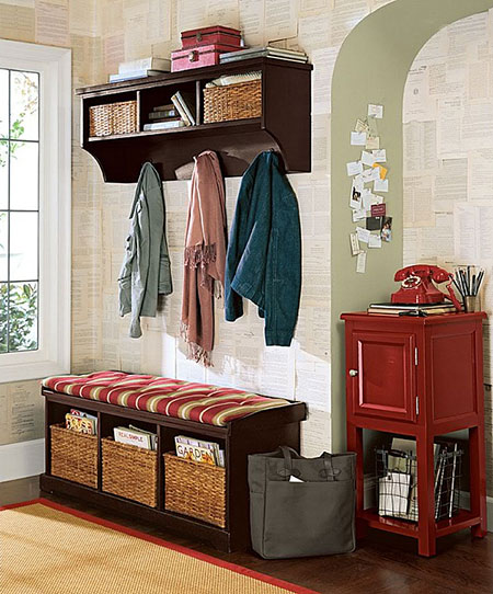 Clean Elegant Entryway Storage Bench