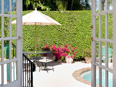 French doors leading to patio