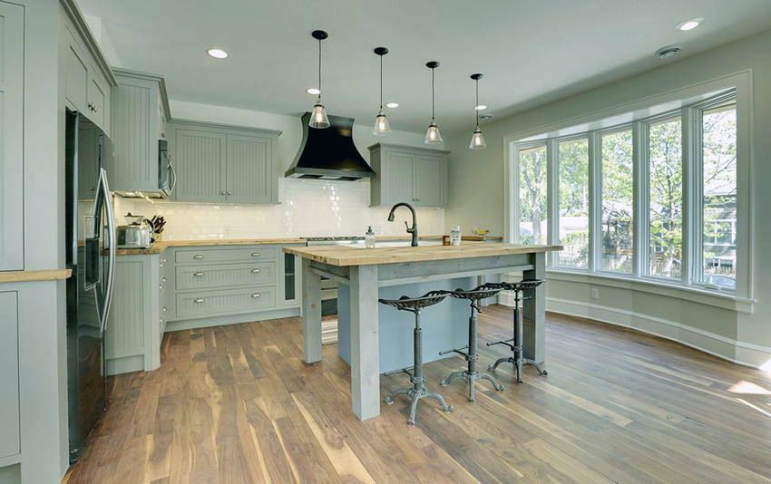 Beautiful Green Beadboard Cabinets and Drawer Fronts