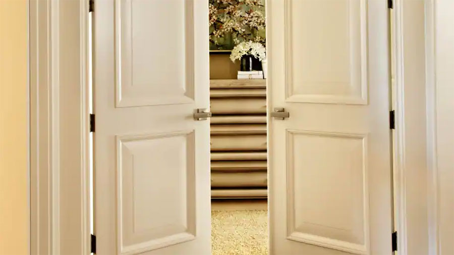 Beautiful white French interior doors