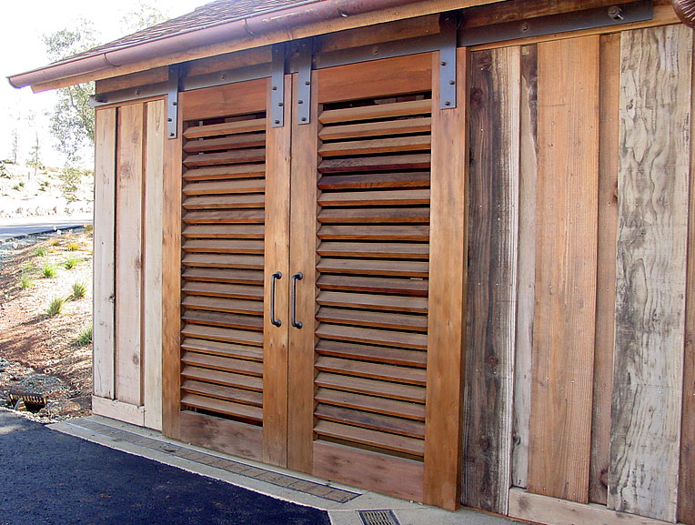 Beautiful Sliding Louvered Barn Doors