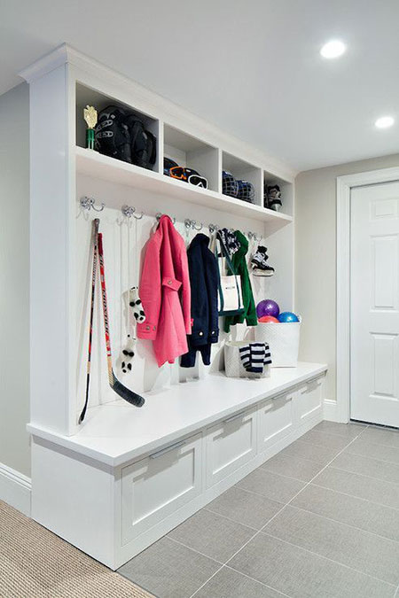 Clean & Organized Mudroom Storage