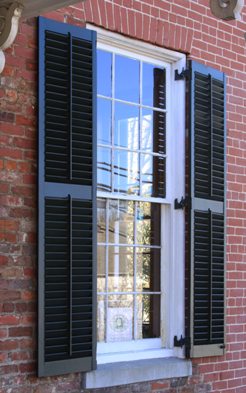 Open Louvered Shutters