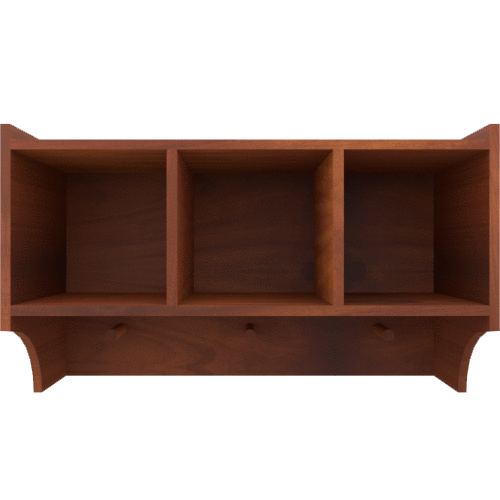 Mahogany Wall Mount Storage Cubbies