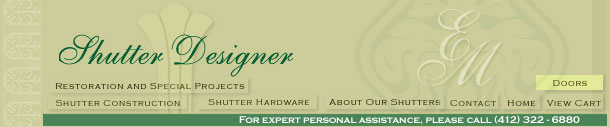 Shutter Construction, Shutter Hardware, About Our Shutters, View Cart