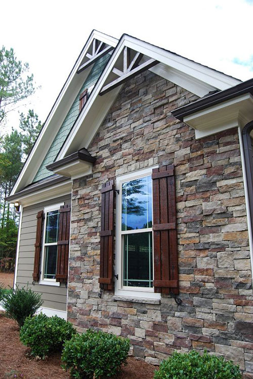 Stained Board & Batten Shutters