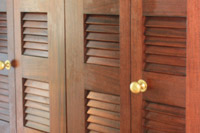 Custom wooden louvered doors